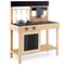 Mud Kitchen Playset Kids Play Kitchen Outdoor with 2 Removable Sinks-Natural